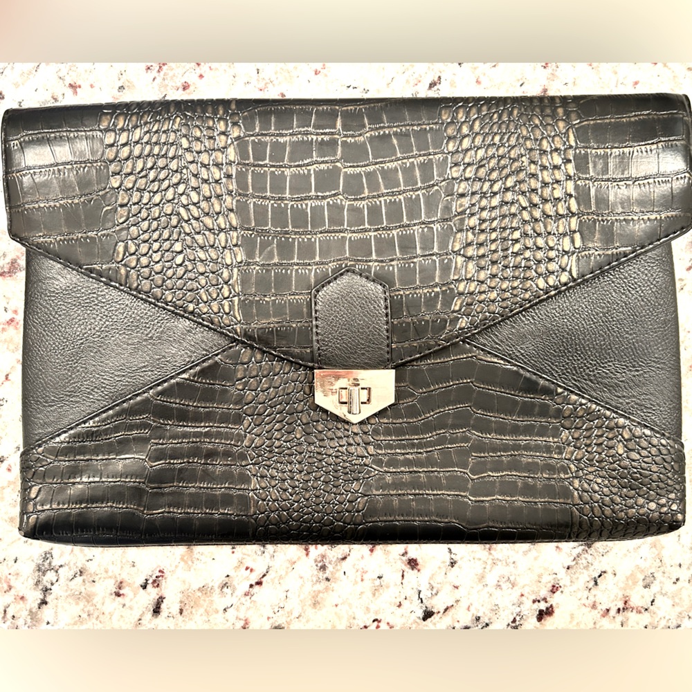 Envelope Style Clutch w/Gold Strap